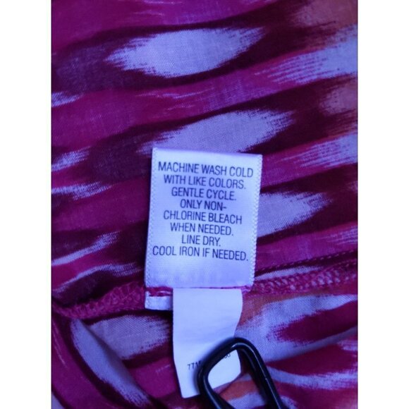 Apt. 9 Women's Pink Orange & Maroon short sleeve blouse size M - Picture 8 of 8